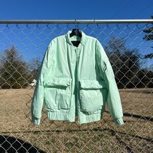 Rains (Danish Brand) Easter Egg Green Puffer Jacket